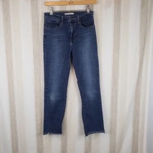 Levi's 724 High Rise Straight Leg Jeans Blue Size 27
